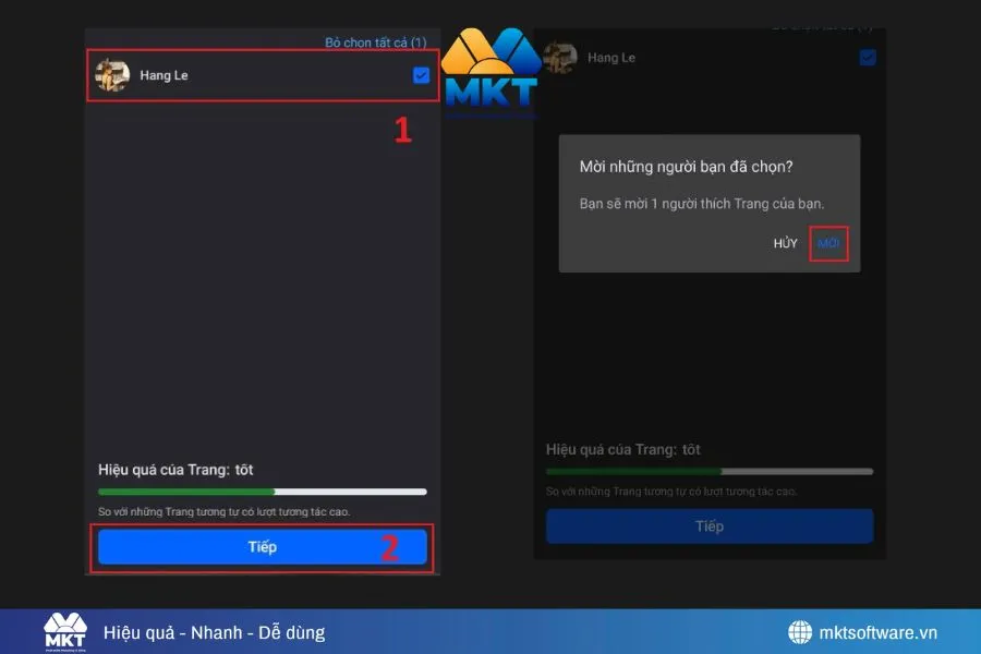 Mời bạn bè theo dõi Trang Facebook để tăng tương tác
