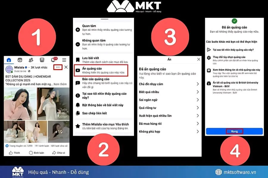Minh họa về các bước ẩn quảng cáo trên điện thoại Minh họa về các bước ẩn quảng cáo trên điện thoại