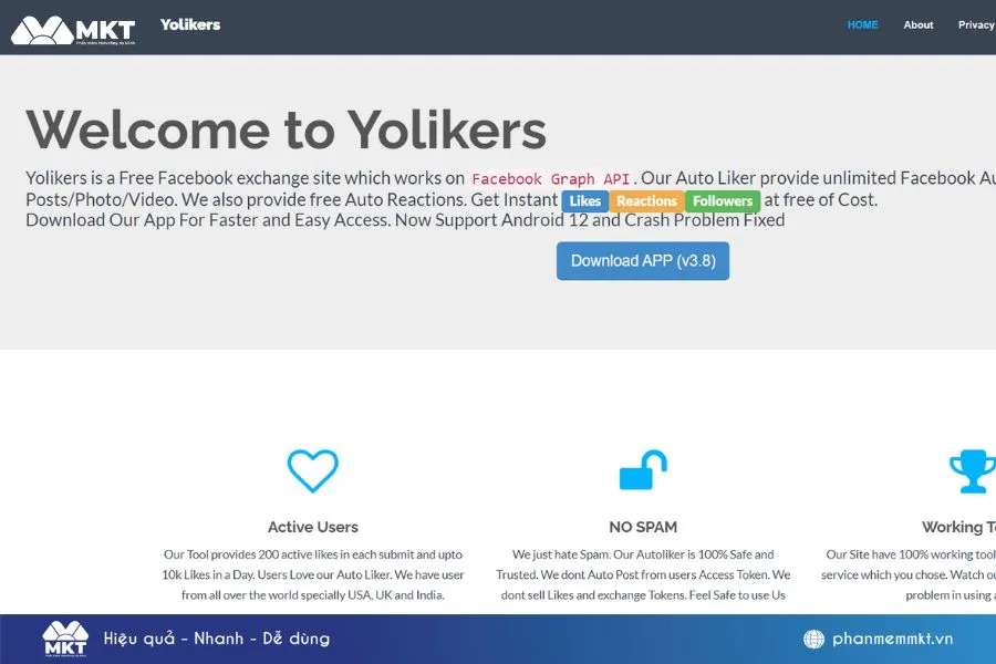 Yolikers – App tăng Like Facebook hiệu quả 2025