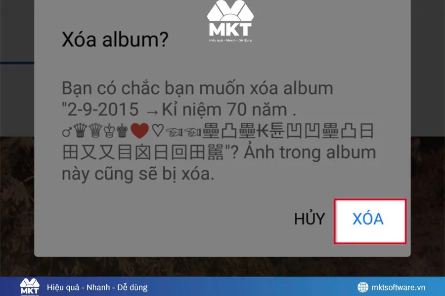 Chọn xác nhận xóa Chọn xác nhận xóa