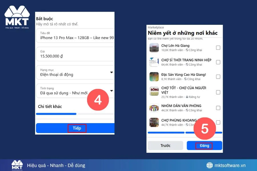 Hình ảnh minh họa bước 4, 5 tạo Marketplace Facebook Hình ảnh minh họa bước 4, 5 tạo Marketplace Facebook