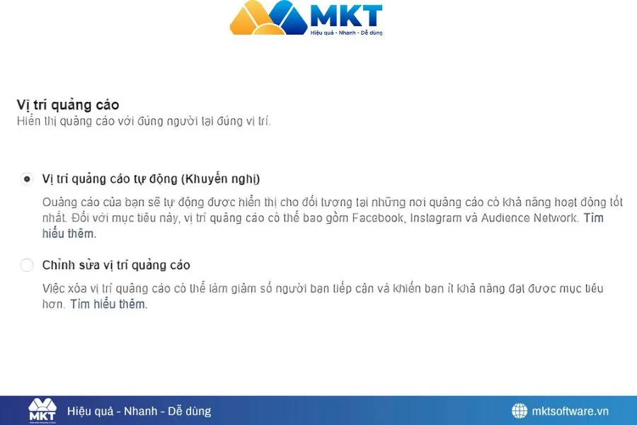 Chọn vị trí Chọn vị trí