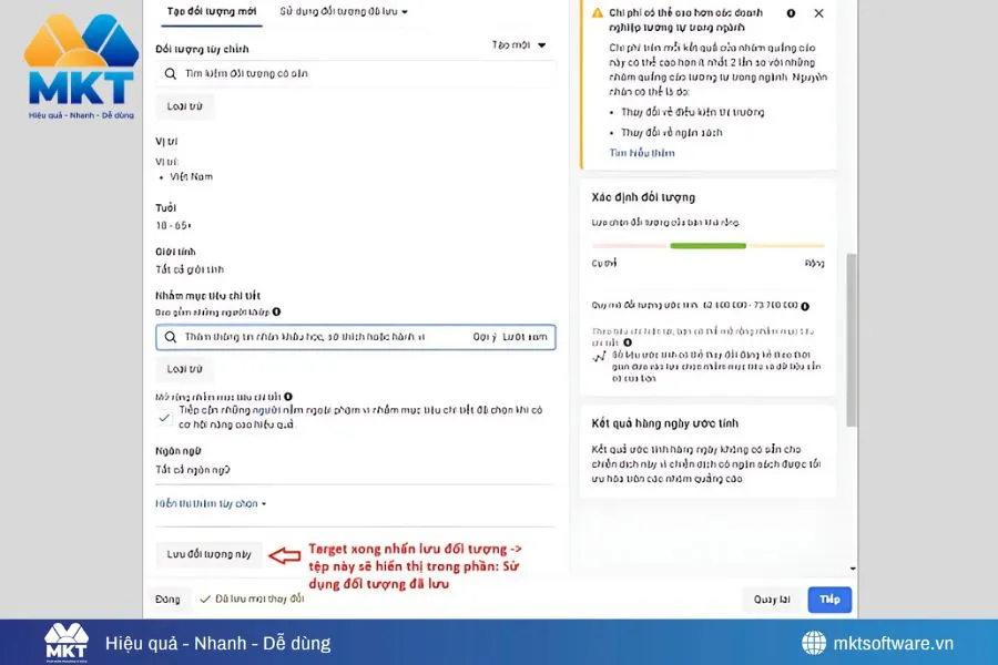 Set up nhóm quảng cáo