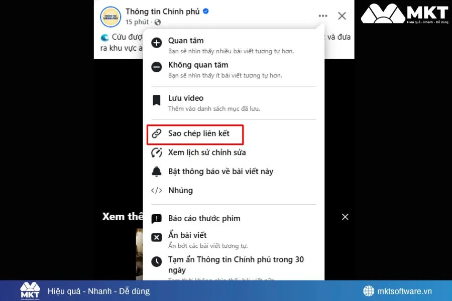 Minh họa về cách lấy link video Facebook Minh họa về cách lấy link video Facebook