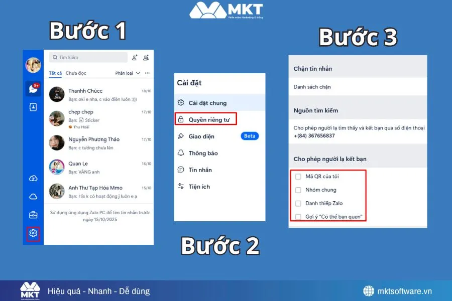 Hình ảnh minh họa về các bước chặn lời kết bạn Zalo trên máy tính Hình ảnh minh họa về các bước chặn lời kết bạn Zalo trên máy tính