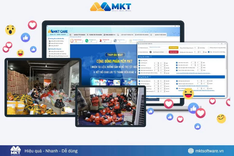 Phần mềm MKT Care – Giải pháp bảo vệ và phát triển tài khoản quảng cáo Facebook Phần mềm MKT Care – Giải pháp bảo vệ và phát triển tài khoản quảng cáo Facebook