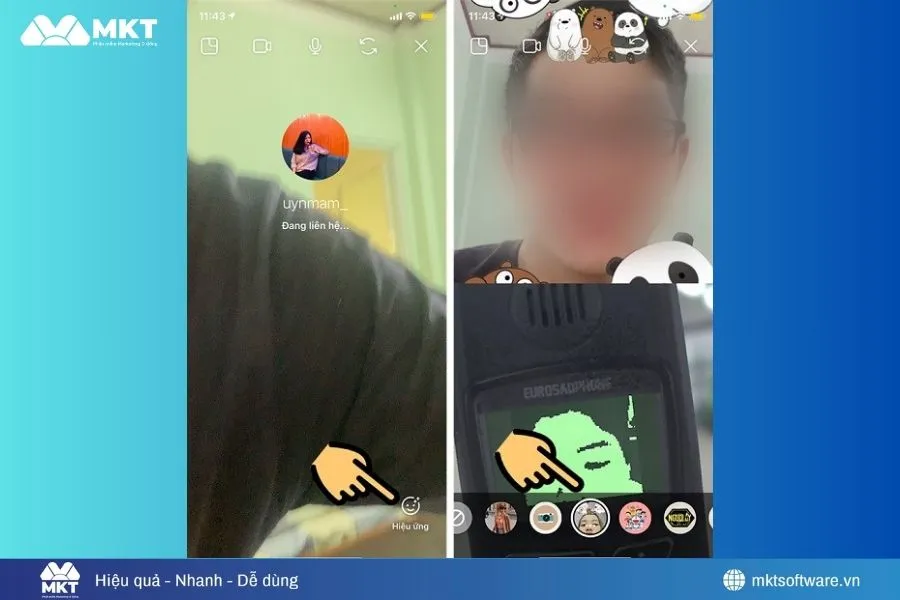 Cách bật filter trên Messenger khi call trên iPhone