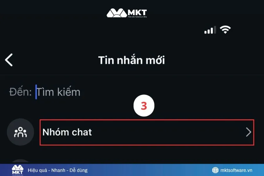 Chọn nhóm chat