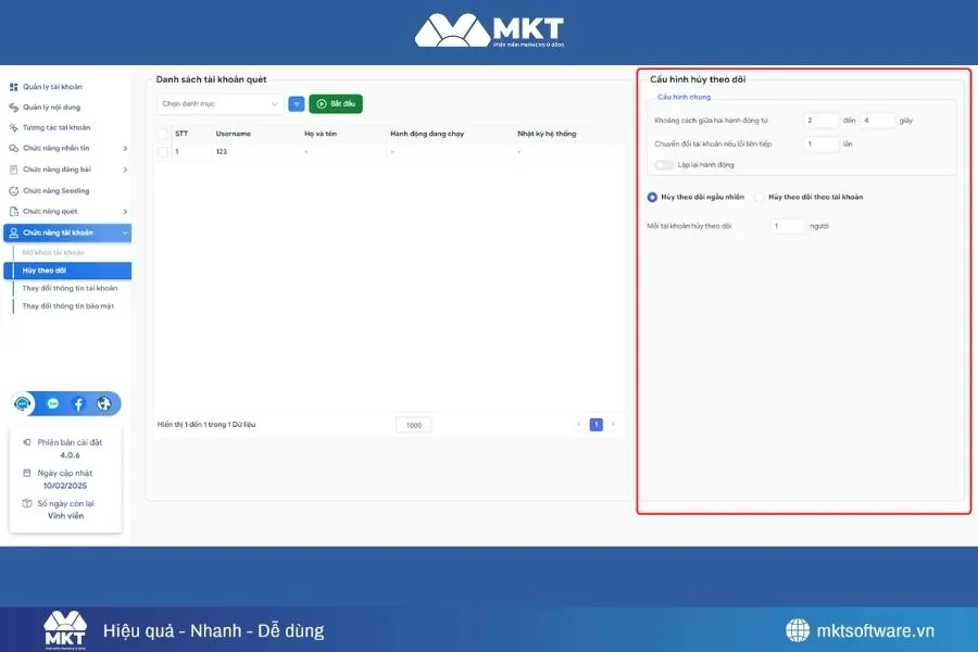 Thiết lập cài đặt chung trên phần mềm MKT Insta Thiết lập cài đặt chung trên phần mềm MKT Insta