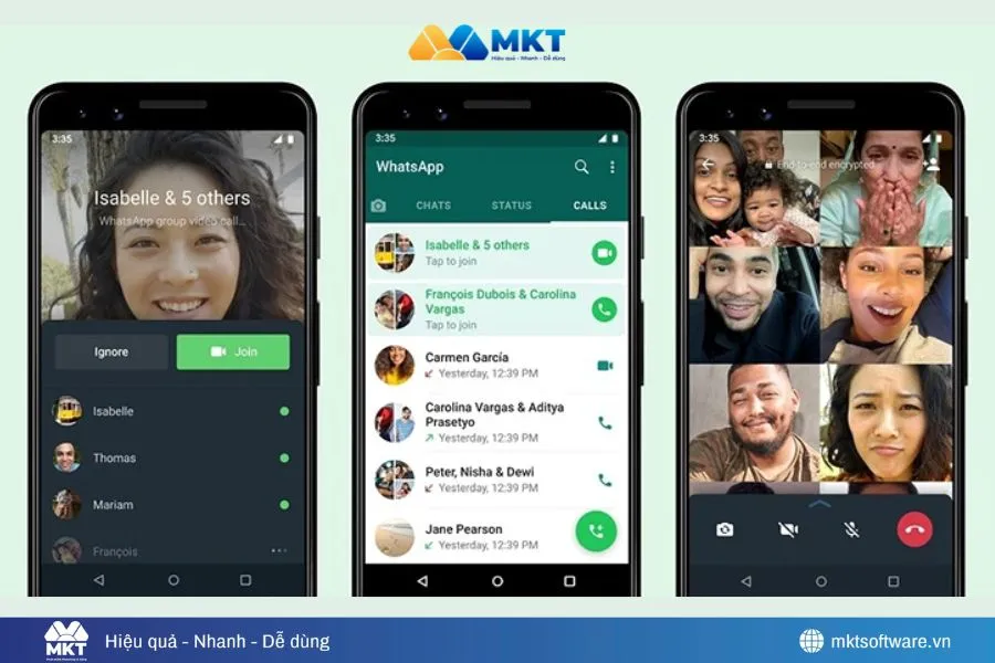 Gửi tin nhắn, file tài liệu, emoji thú vị