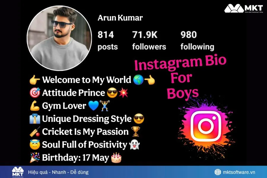 Tận dụng emoji, xuống dòng, gạch đầu dòng để Bio nổi bật nhất