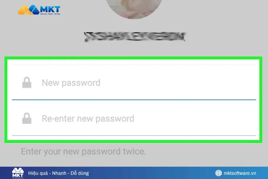 Nhập mã và đặt lại mật khẩu