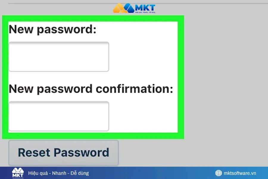Nhập mã OTP vào IG và thiết lập mật khẩu mới