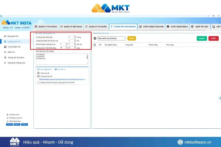 Minh họa về bước thiết lập thông số Minh họa về bước thiết lập thông số
