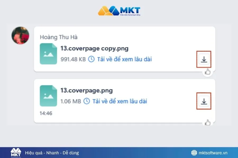 Hình ảnh minh họa về cách lưu hình ảnh trên Zalo Web