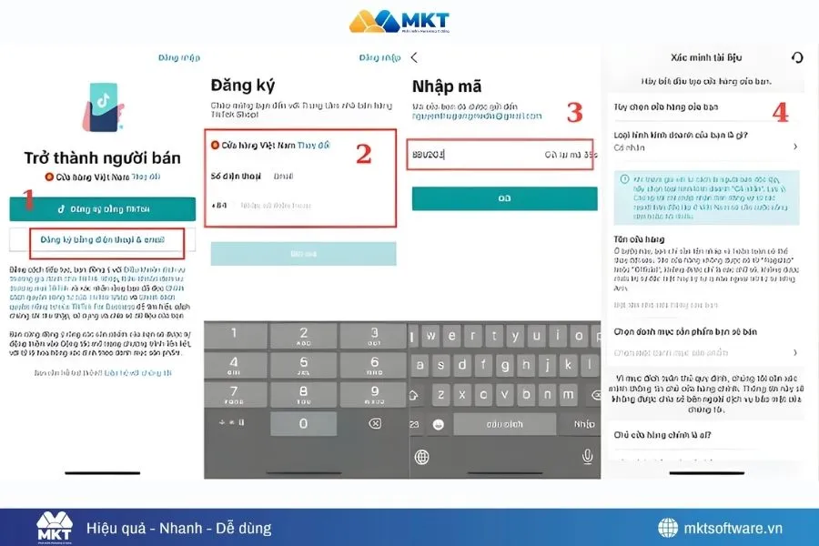 Các bước đăng ký TikTok Shop bằng SĐT & email Các bước đăng ký TikTok Shop bằng SĐT & email