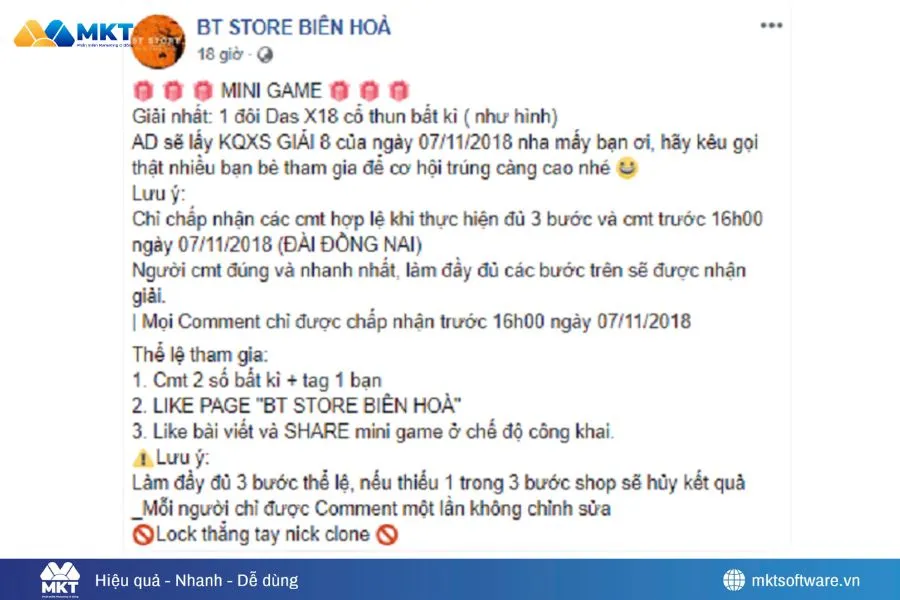 Tổ chức minigame – Cách tăng follow Facebook free